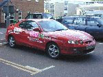 The YDR FM Road Ranger Four, supplied by Vale Motors - one of the few times it was stationary !!!

Yeovil College, 23-May-2001