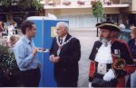 Marco Forgione chats with John Crudas, Mayor of Yeovil and Bruce the Town Crier.

YDR FM Roadshow at The Bandstand, Yeovil - August-1999