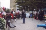John Crudas, Mayor of Yeovil, opens the Bandstand fund raiser.

YDR FM Roadshow at The Bandstand, Yeovil - August-1999