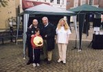 YDR fm's very own Danny D along with Trevor Peacock and Amanda Randall at the launch of the Light Up The Darkness campaign.

YDR fm Roadshow, Bandstand, Yeovil - Apr-2002